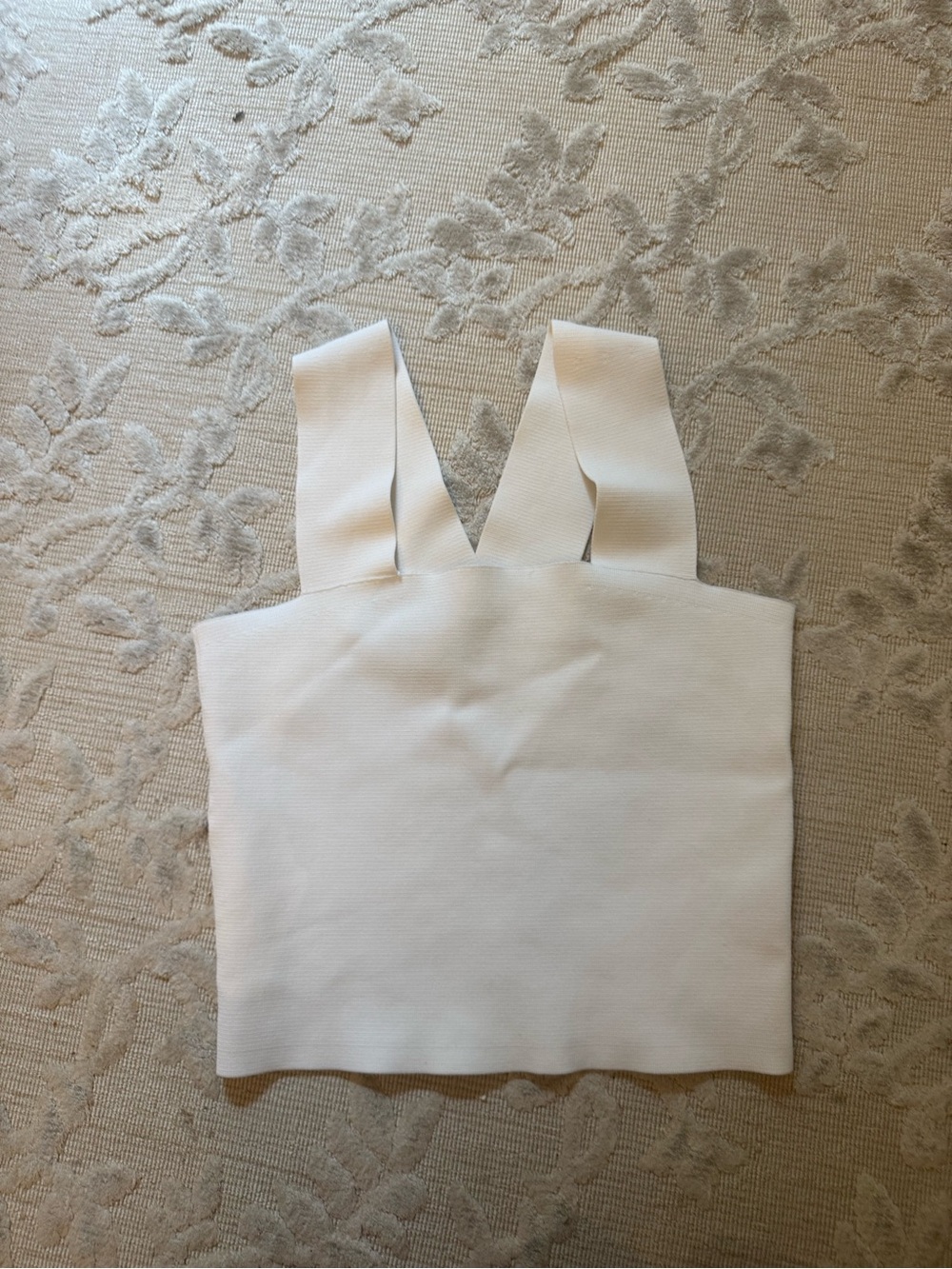 A.L.C. White Lia Square-Neck Cropped Tank - Picture 4 of 5